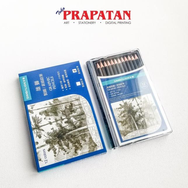 

Simbalion Graphic Pencils 12 Colors / Pensil Gambar Sketsa