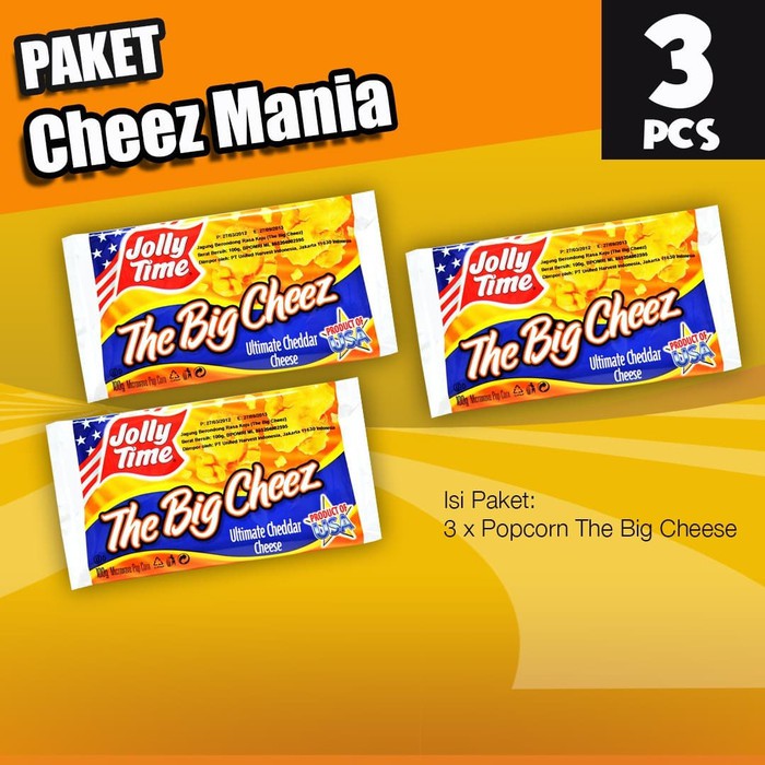 

Eksklusif Paket Cheez Mania (3TBC) - Jolly Time Mircowave Popcorn Diskon