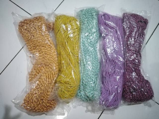 Tali prusik / tali gelang / tali meronce kalung masker 2 mm - 20 meter/30 yard