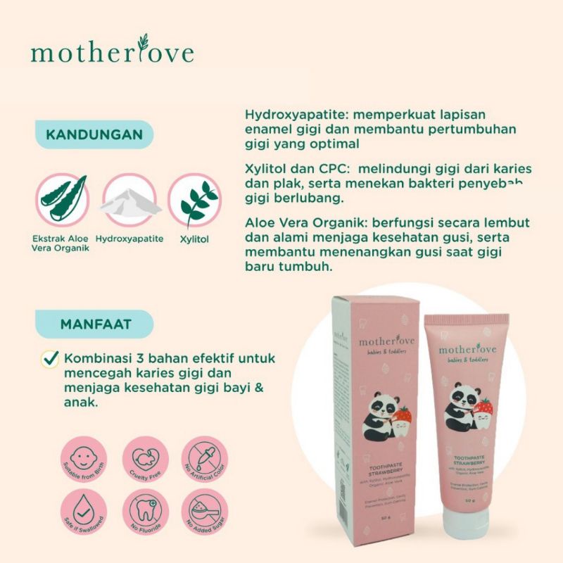 Motherlove Babies &amp; Toddler Toothpaste 50 gr