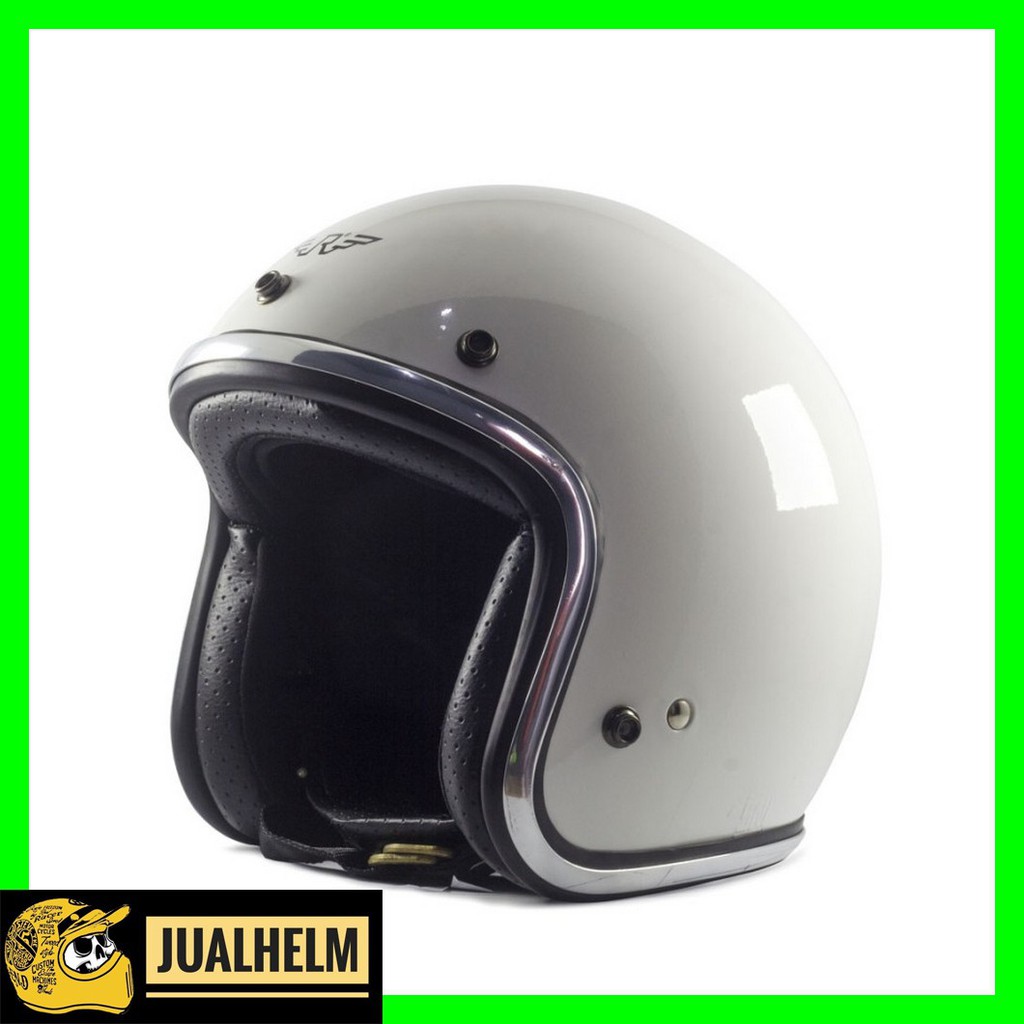 Helm Retro Doja X White Glossy - Putih ( Bogo / Sada / Klasik)