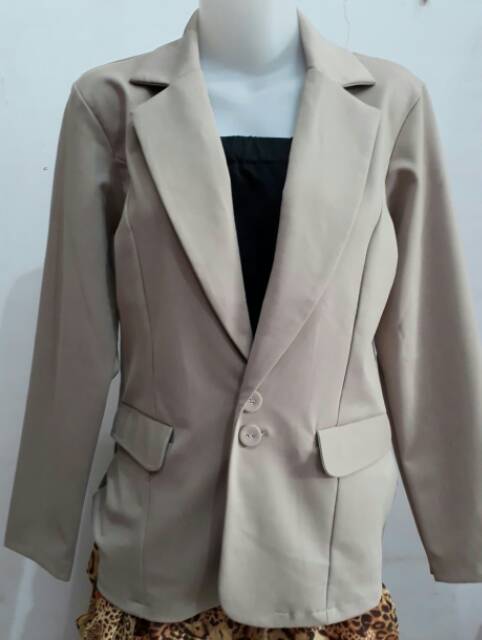 Blazer wanita formal Baju kantor Jas lengan panjang