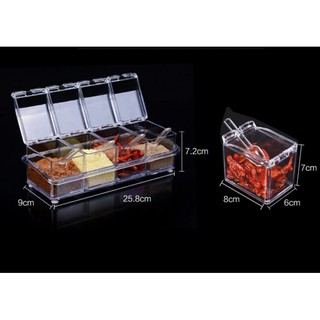 Tempat 4 Skat Box Bumbu Dapur Set | Shopee Indonesia