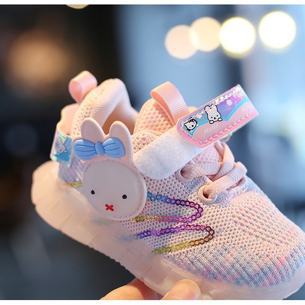 babyfit PROMO 7.7 sepatu lampu LED anak MIFFEY WABBIT sneakers lampu imut gs-0615r