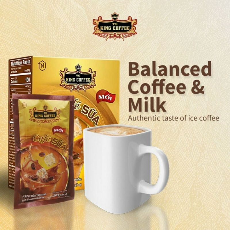 Kopi vietnam king coffee cafe sua kopi susu trung nguyen sachet