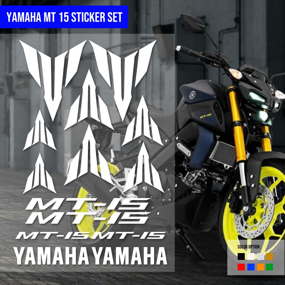 Sticker Set Logo Yamaha MT 15 MT15