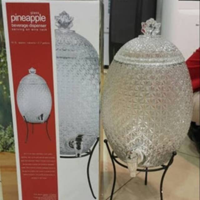 Glass Pineapple Beverage Dispenser