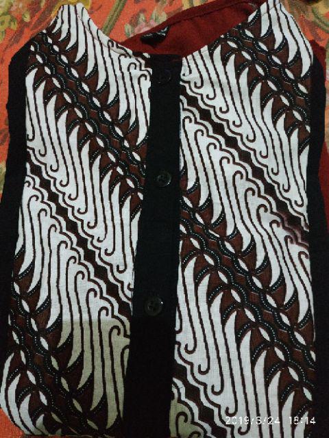 Gamis Vihan Batik Solo Fashion Wanita Gamis Batik Modern Dress Batik Kombinasi Ori By Svj