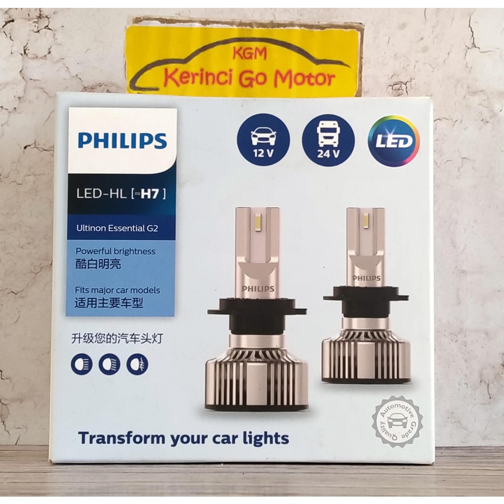 BOHLAM PHILIPS LED H7 12V 24V 20W PUTIH ULTINON ESSENTIAL 11972UE2X2