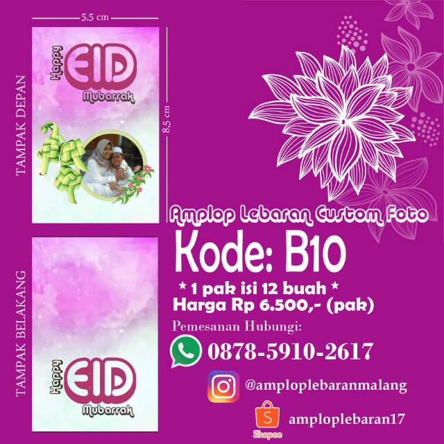 

Amplop Lebaran Custom Foto