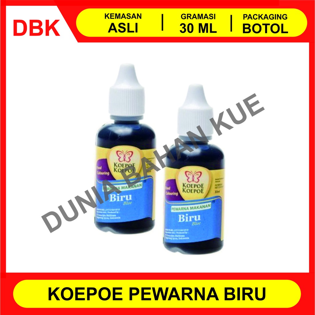 

PEWARNA MAKANAN MINUMAN KOEPOE KOEPOE KUPU KUPU 30 ML - BIRU