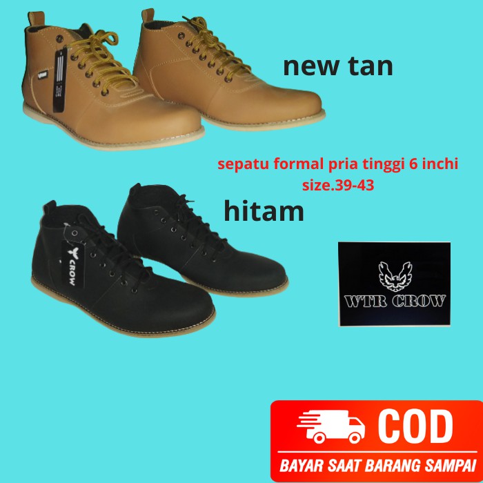 Sepatu Pria Casual Tali. Sepatu Semi Boots Pria Tali.Sepatu Santai Pria.Sepatu Formal Tali