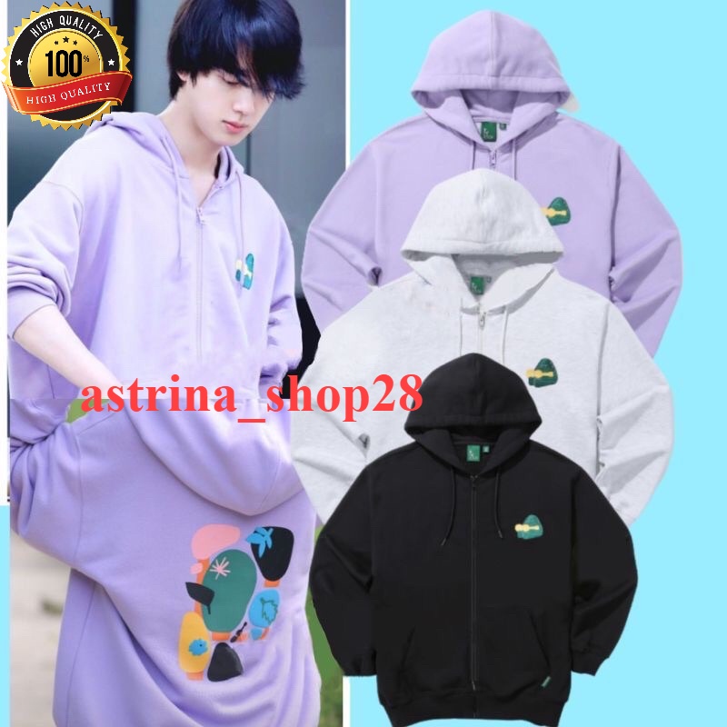 Jaket Zipper BTS Seok-jin Seokjin In The Soop Season 2 DTF Print Jacket Sablon Depan Belakang