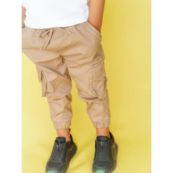 Celana Anak Jogger Cargo Zunior Premium Khaki