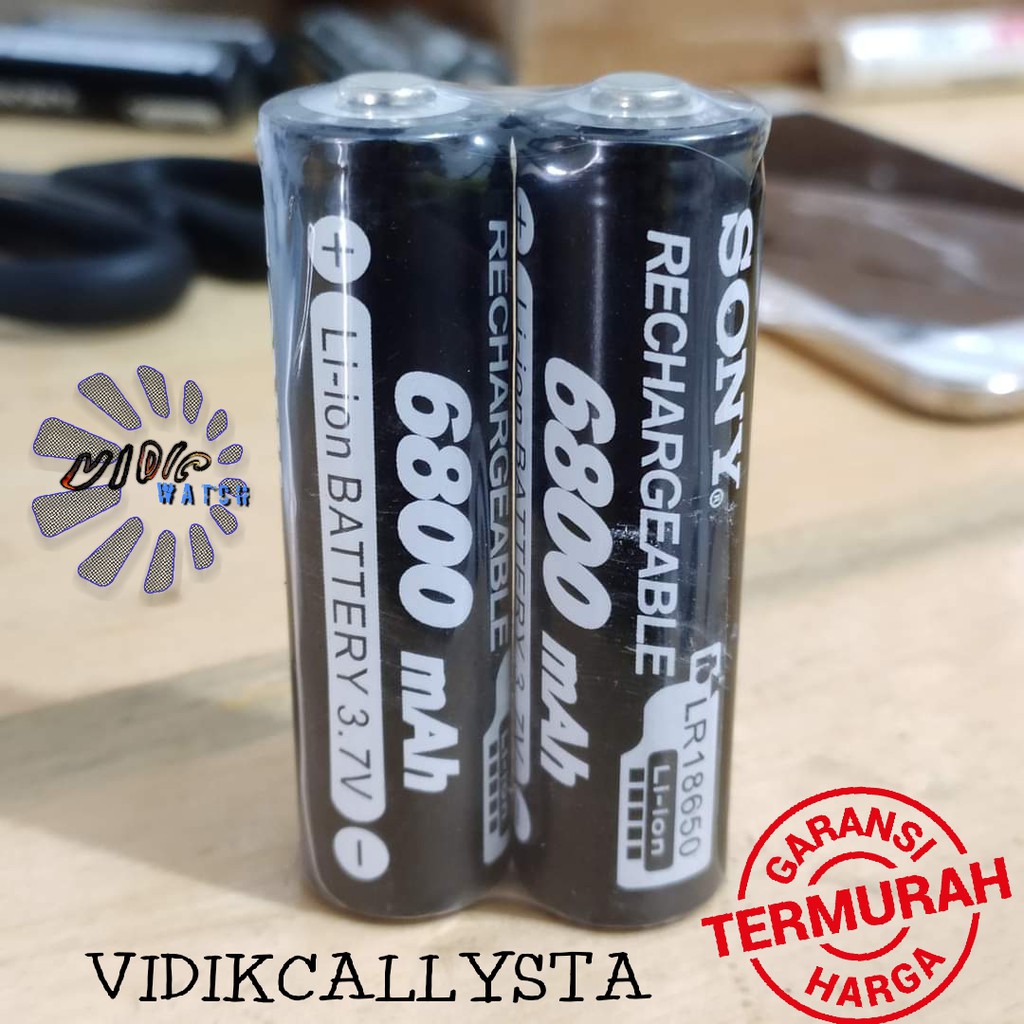 BATU BATEREI BATREI BATTERY SONY 18650 RECHARGEABLE 6800mAh