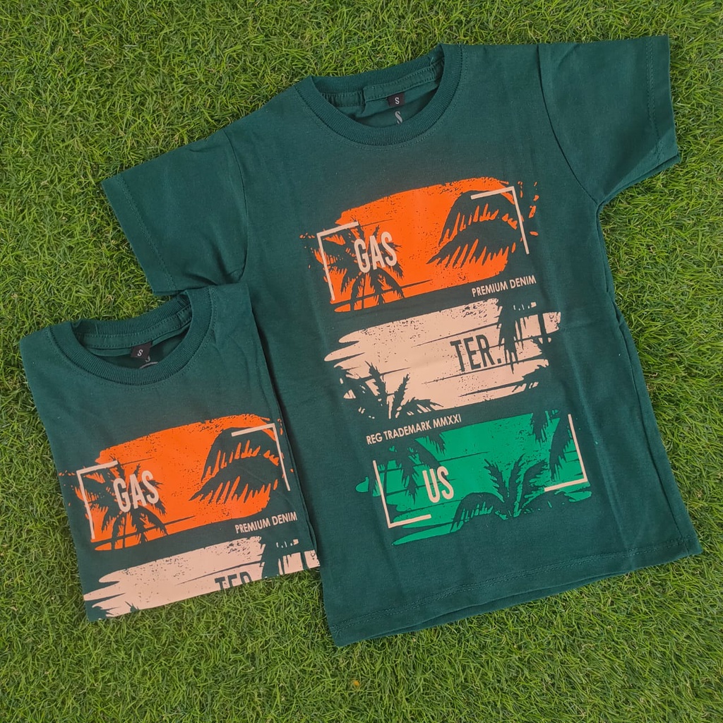 Baju Kaos Distro Anak Baju Distro Anak Kaos Oblong Anak Baju Anak Perempuan Daun Kelapa Hijau Army