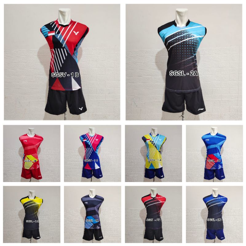 Baju badminton singlet kaos bulutangkis singlet celana badminton pendek