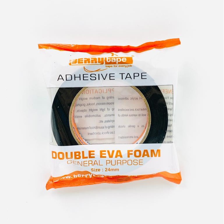 

DOUBLE FOAM BERRY HIJAU 24 MM / Double Side Tape Foam Berry 1" Inch 24 mm x 5 m