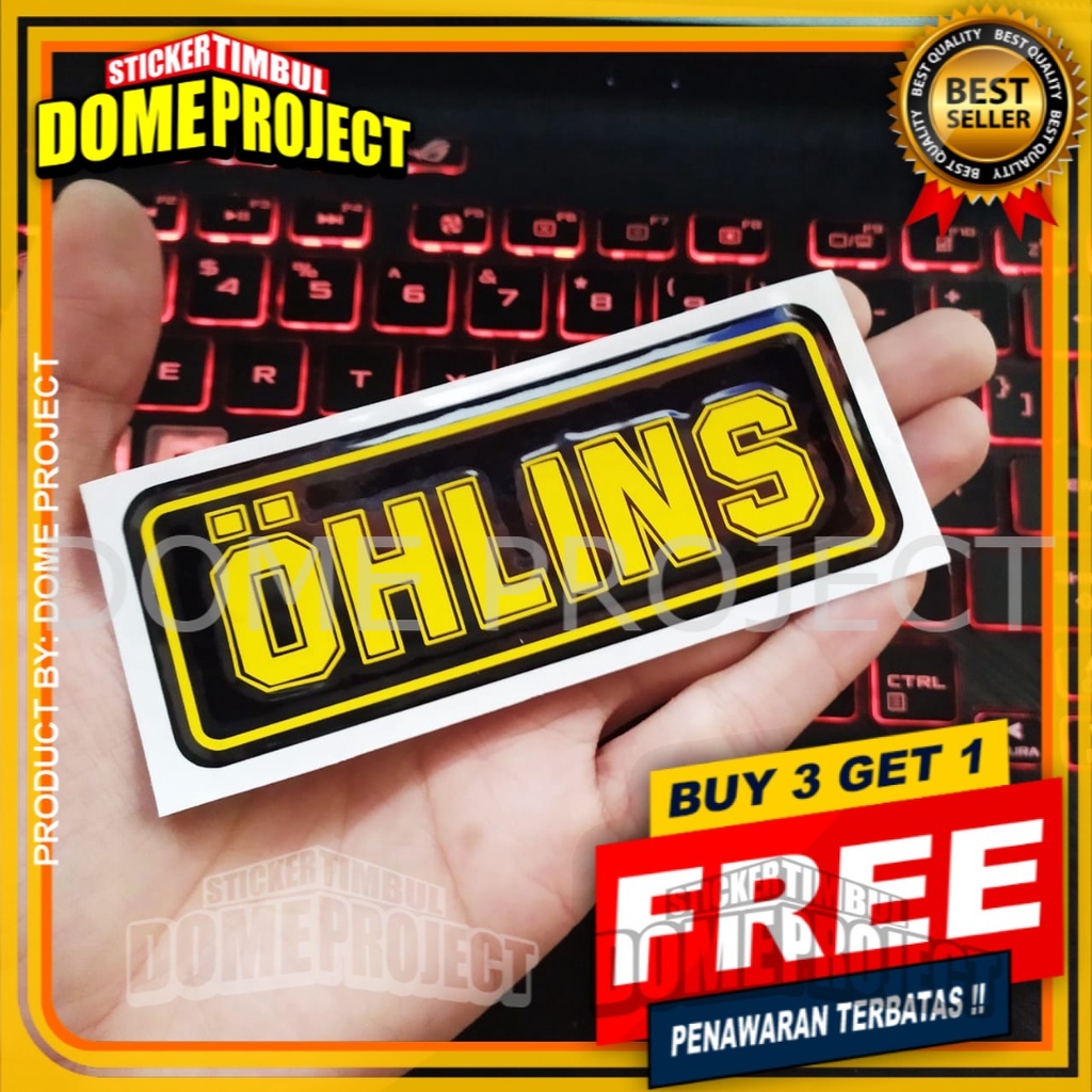 OHLINS STIKER CUTTING SATUAN STIKER BODY MOTOR AKSESORIS SEPEDA MOTOR