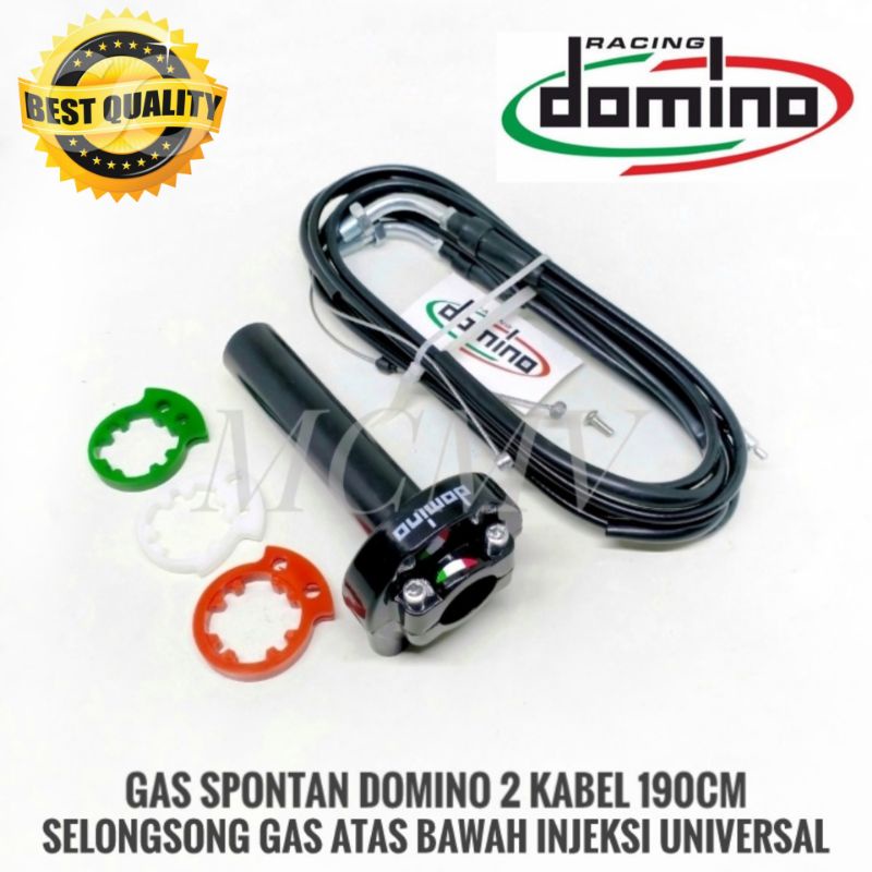 GAS SPONTAN DOMINO 2 KABEL 190cm atas bawah INJEKSI UNIVERSAL / gas kontan domino universal matic motor laki