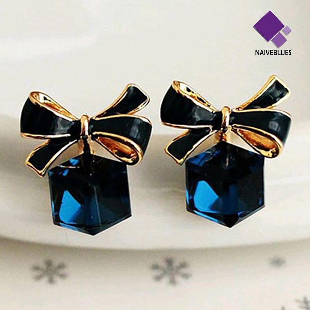 Anting Stud Bentuk Ikatan Simpul Gaya Elegan Untuk Wanita