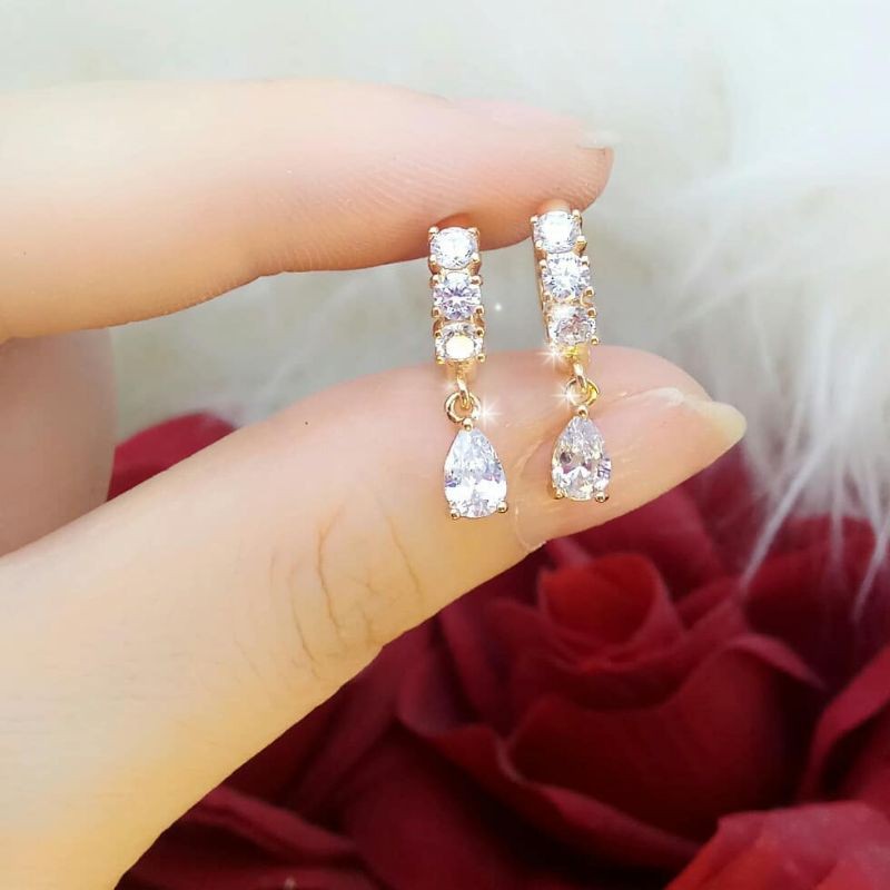 Anting Titanium Wanita Model Berlian Anting Fashion Korea Fashionanable