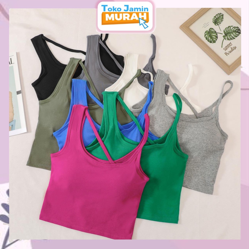 TJM BR276 Bh Tanktop Crop Top Tali Samping Pakaian Dalam Wanita Cewek Korea Tank Top Cup Bra