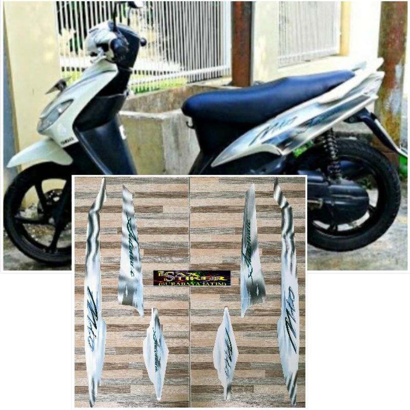striping original Yamaha Mio sporty smile putih tahun 2009