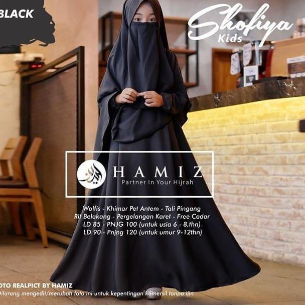 [KODE BARANG U7480] Gamis Anak Shofiya Kids Gamis Remaja Syar'i Wolfis Alandra Set Jilbab Dan Cadar