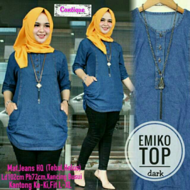 COD BAJU  JEANS  WANITA BAJU  BUSUI BLOUSE POLOS WANITA BAJU  