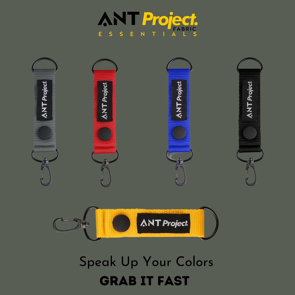 ANT PROJECT - Keychain Webing Nylon Premium 5 Warna