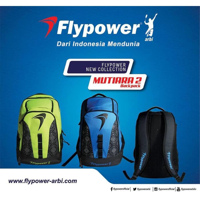 Tas Badminton Ransel Flypower Mutiara 2