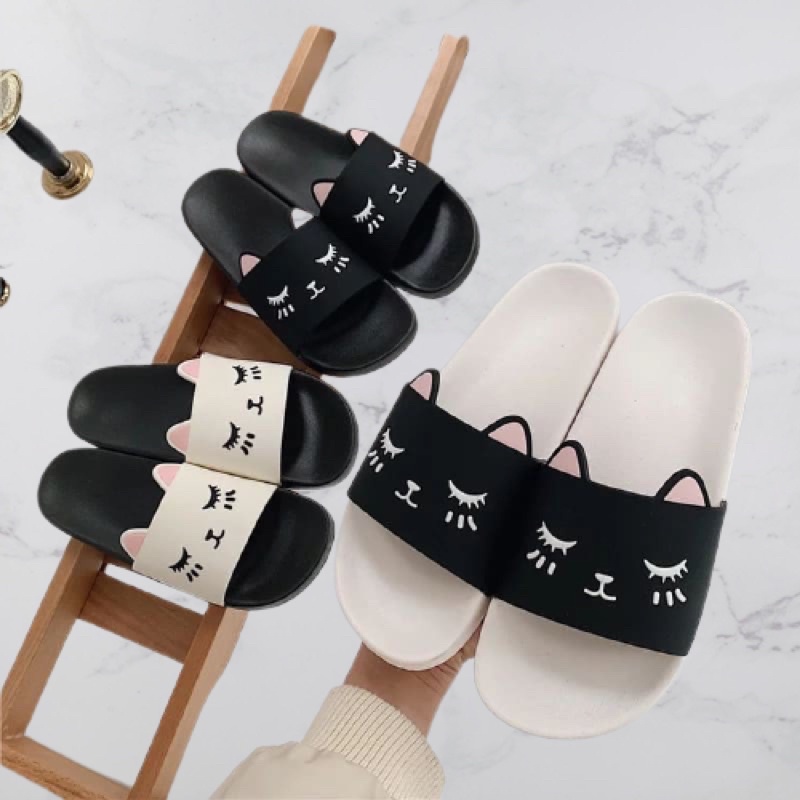 PROMO TERMURAH (COD) Sandal JELLY Selop Kucing Lucu Wanita Karet Import