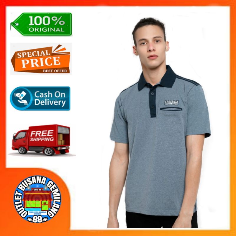 Cressida original Kaos polo pria Kaos kerah pria Kaos berkerah pria Polo shirt pria CRESSIDA Polo sh
