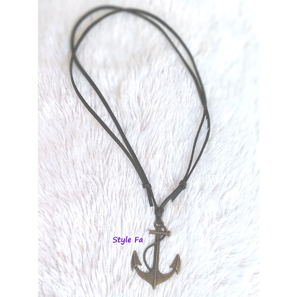 Kalung Jangkar Kalung Pria Vintage Anchor Pendant Necklace