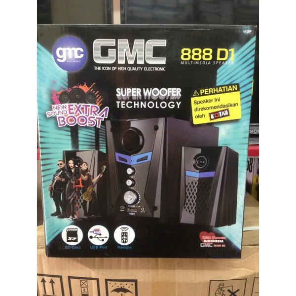 Speaker Aktif GMC 888D1 Audio Multimedia 2.1 Super Woofer Spiker Bluetooth - USB - SD Card - Remote