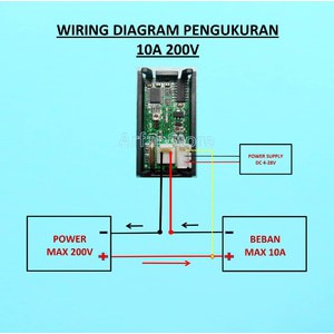 4 Bit Dual Voltmeter Ammeter 200V Digital Volt Amp Meter 10A 4 Digit