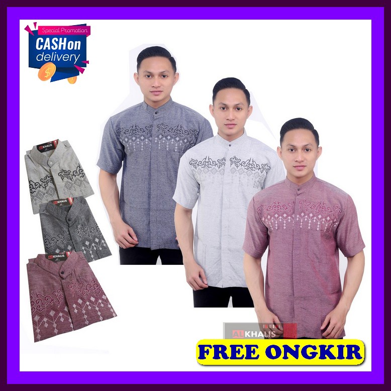 Bj Koko Muslim Keren Baju Koko Pria Terbaru 2023 Atasan Cowok Keren At Baju Koko Bordir Lengan Pende