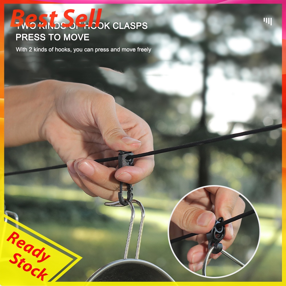 5m Camping Outdoor Clothesline Adjustable Anti-slip Canopy Hanging Ropes