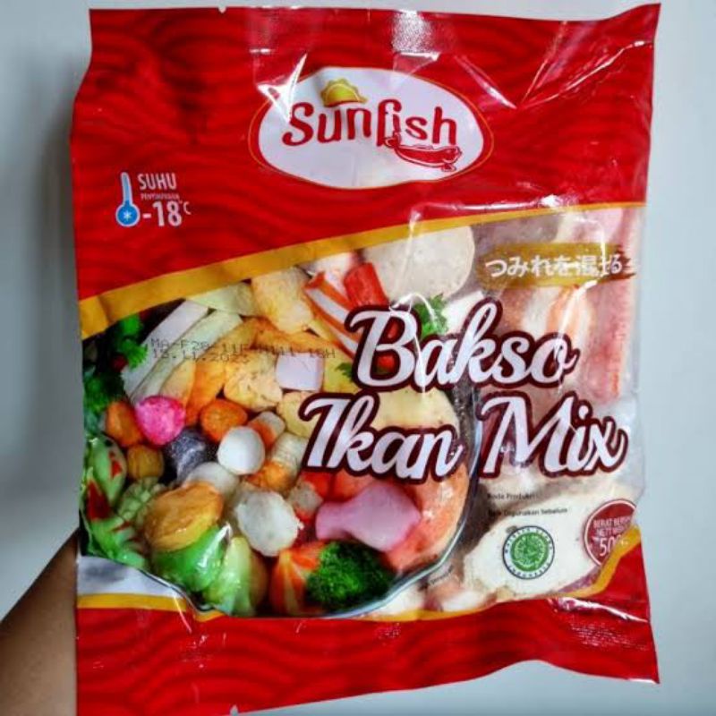 Sunfish Bakso Ikan Mix 500gr/Seafood 500gr/Sunfish mix Seafood/Baso Sunfish mix