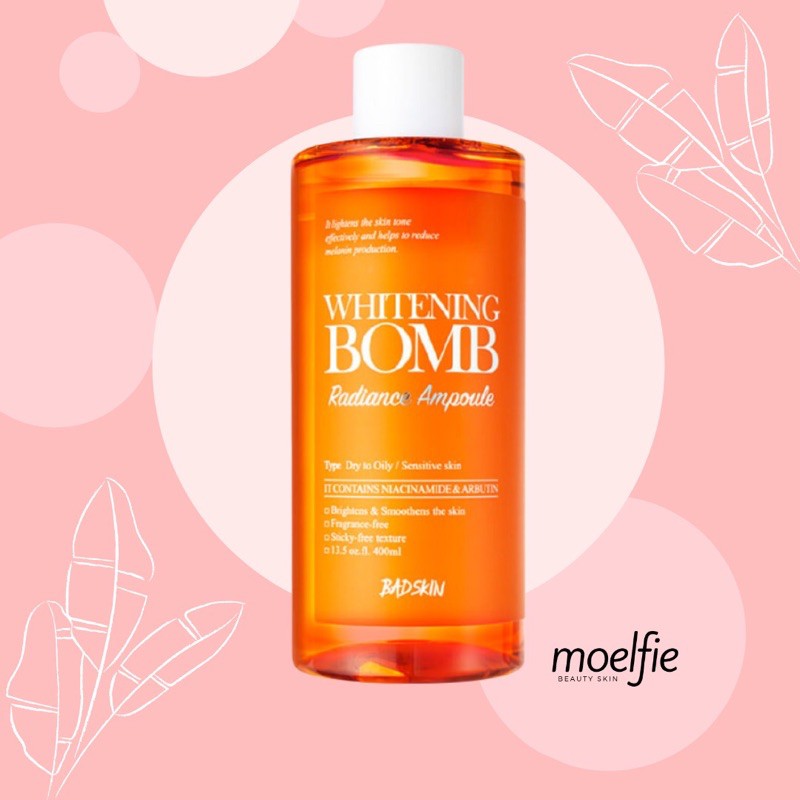 [FULL SIZE - EXP 03/2024] BADSKIN WHITENING BOMB AMPOULE SERUM TONER 400ml