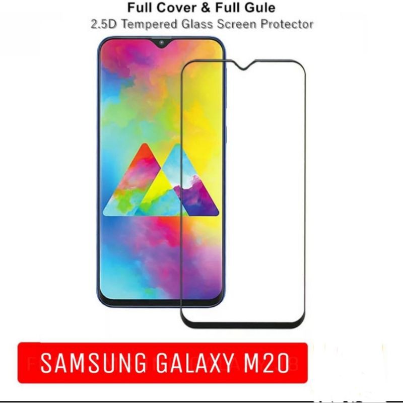 Samsung Galaxy M20 Tempered Glass Full Layar Anti Gores Kaca