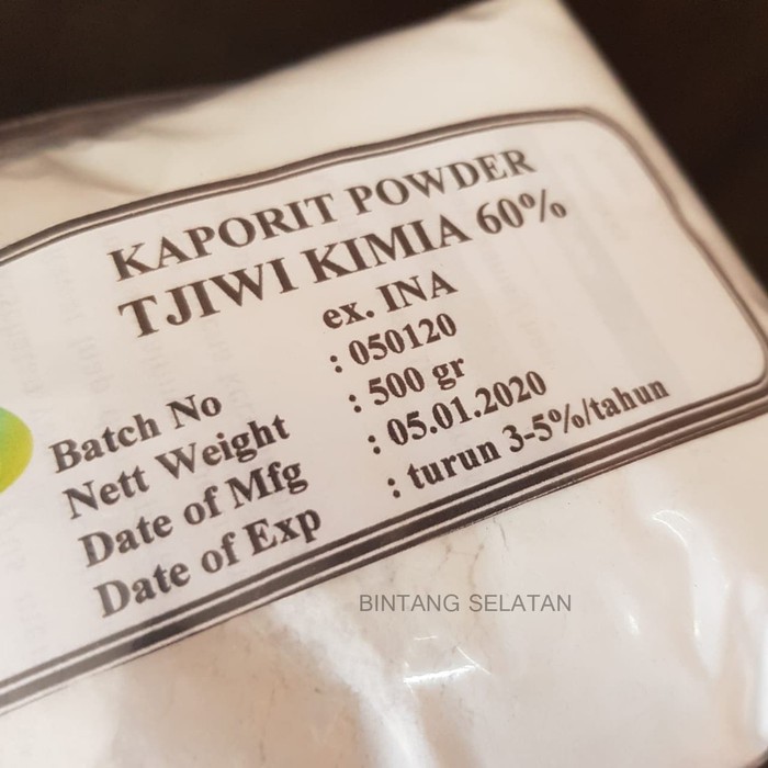 KAPORIT POWDER SERBUK PEMBERSIH KOLAM TJIWI KIMIA 60 500gram