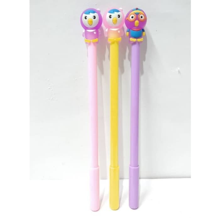 

Pulpen Bolpen Kepala Pororo Alat Tulis Gel Hitam 0.5 mm -