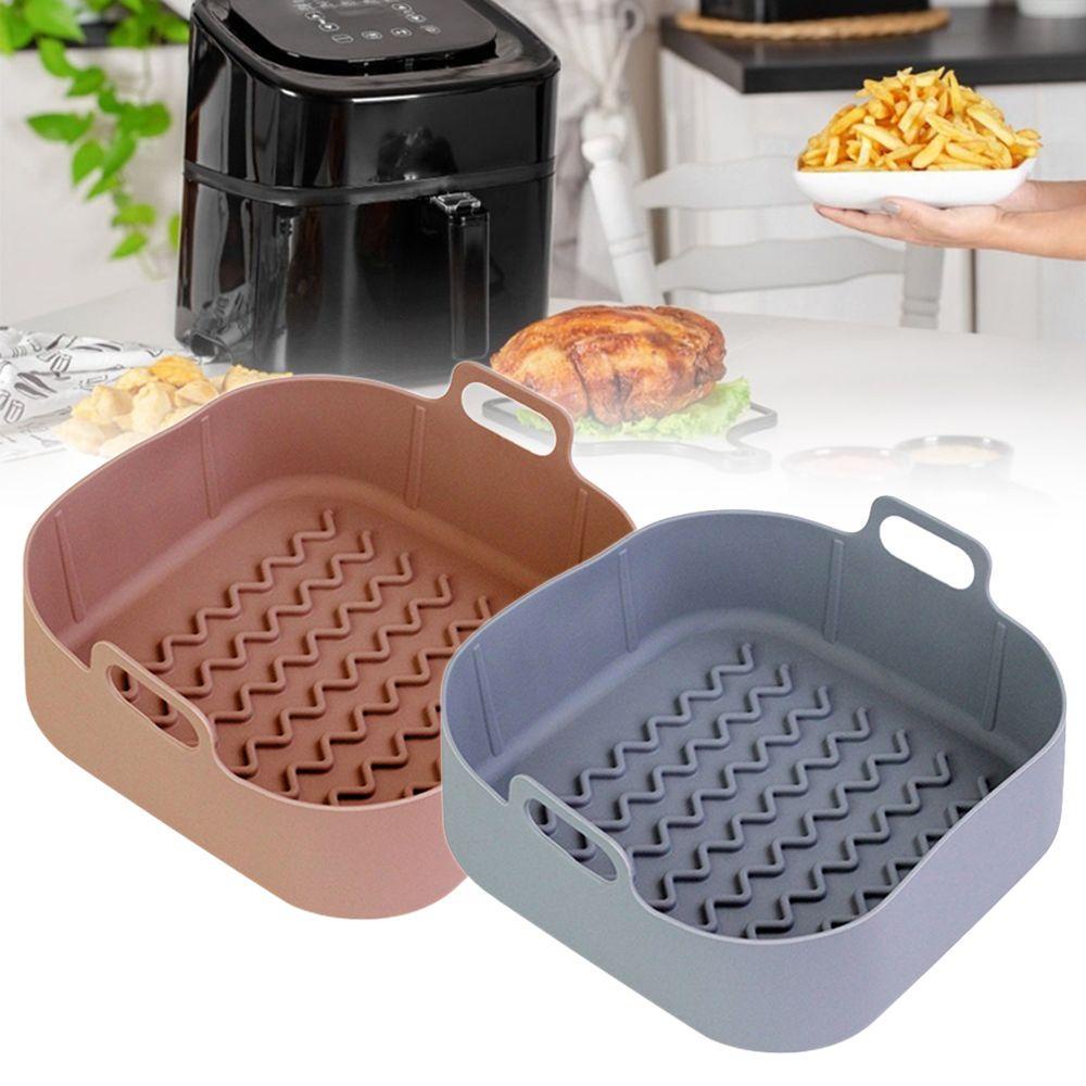 R-FLOWER Square Silicone Pot Grill Pot Tray Masak Reusable Pizza Plate Baking Basket