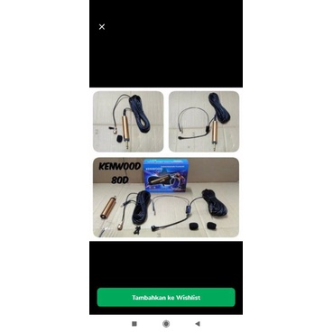 MIC KENWOOD 80D MICROPHONE KABEL 80 D BUAT PENGAJIAN SHOLAT IMAM
