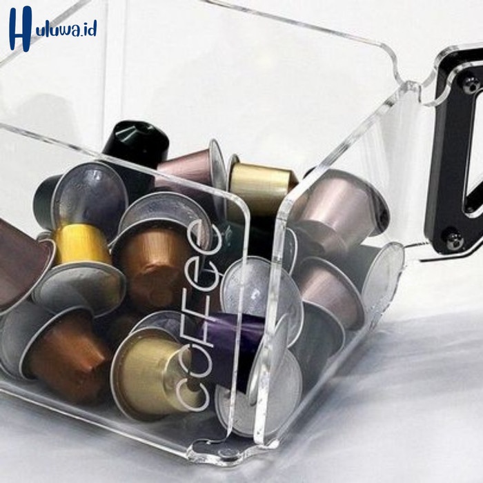 

(BISA COD) Nespresso Capsule Holder / Nespresso Capsule Box Acrylic / Coffee Box - Box 12.8x12.8cm
