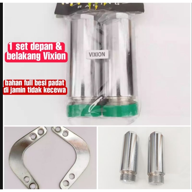 Peninggi shock depan Dan belakang old vixion-New Vixion full besi padat finishing chrome