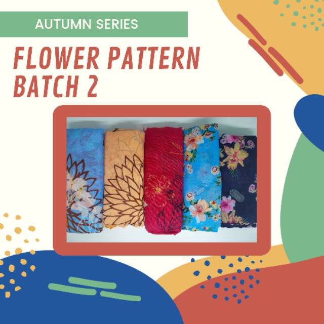 Flower Pattern Hijab Segi Empat by Koyu