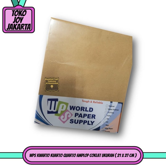 

WPS KWARTO Kuarto Quarto Amplop Coklat Ukuran ( 21 x 27 cm )
